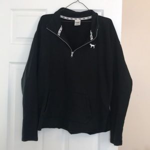 quarter zip pink hoodie